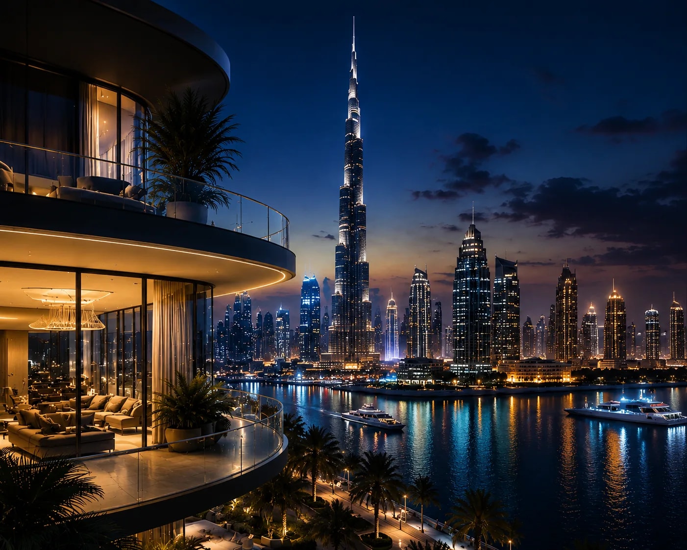 The Burj Khalifa and Dubai skyline